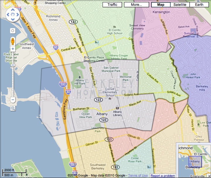 Albany California Street Map
