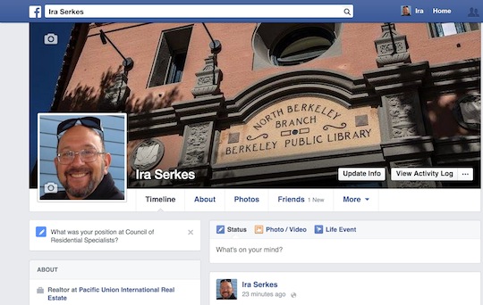 Facebook Ira Serkes Personal Page